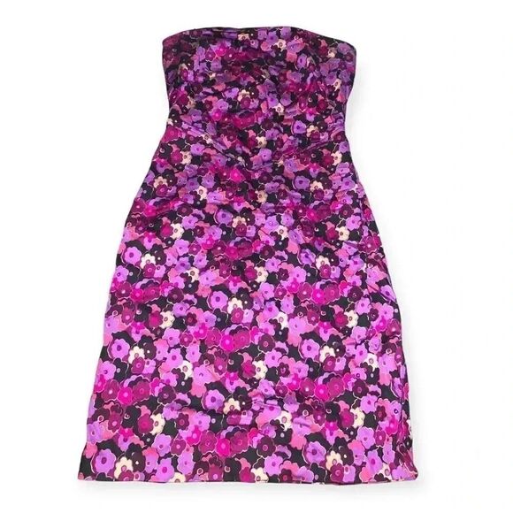 Vintage y2k Floral Sequin Flower mini dress - Picture 1 of 5